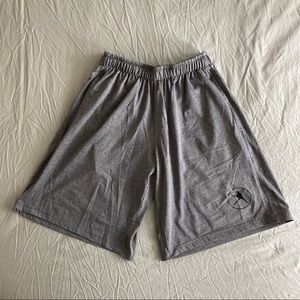 Lacrosse Unlimited brand, Youth XL, grey boy’s elastic waste and shorts
